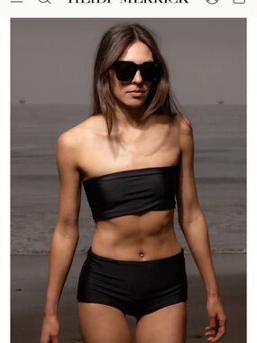 Heidi Merrick Black Vincent Swim Top
